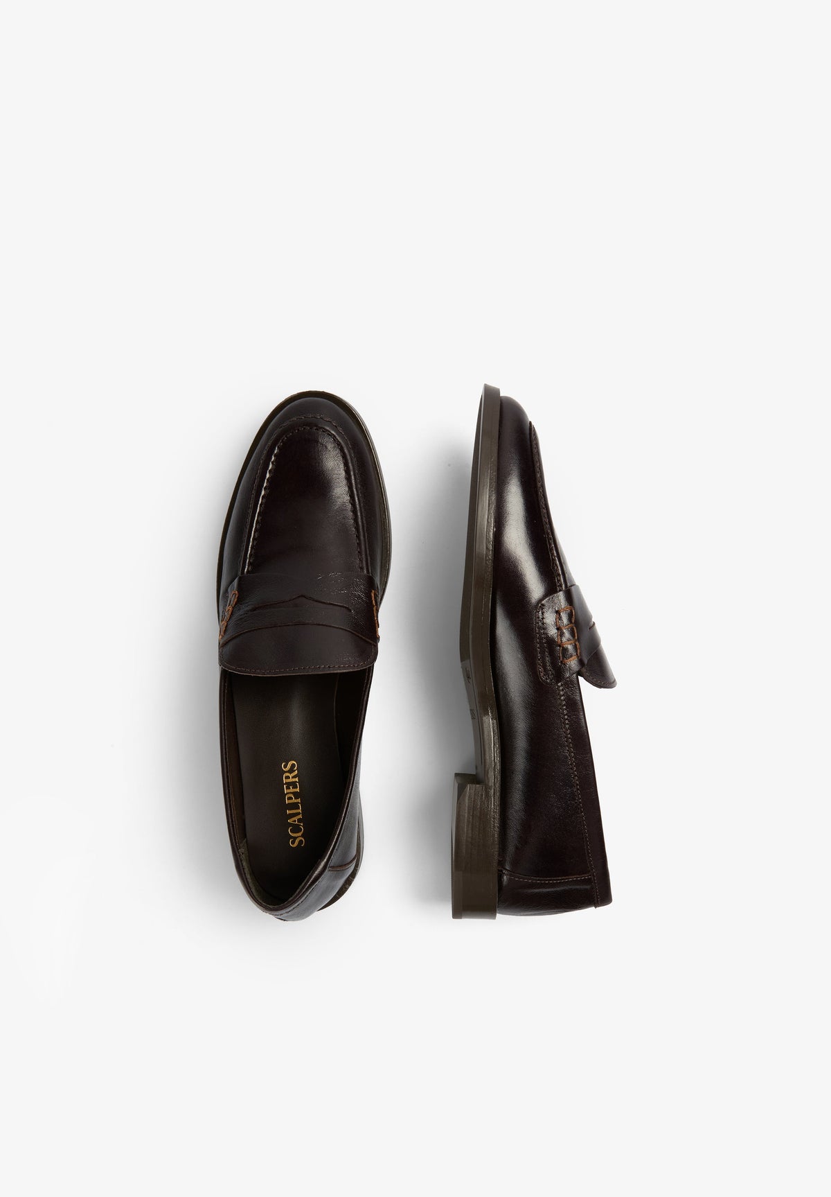LEATHER PENNY STRAP LOAFERS