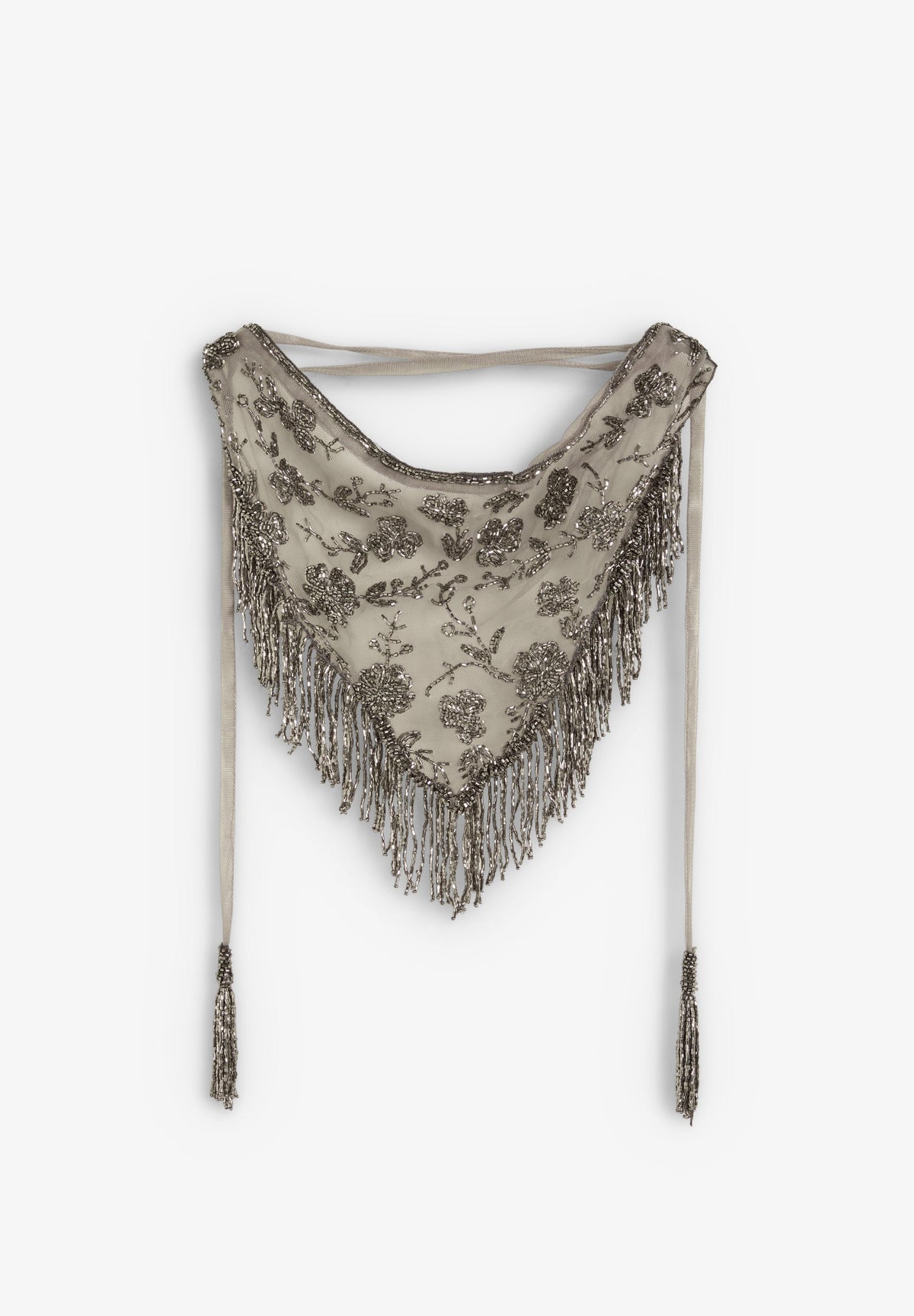 FLORAL BANDANA WITH BEADS
