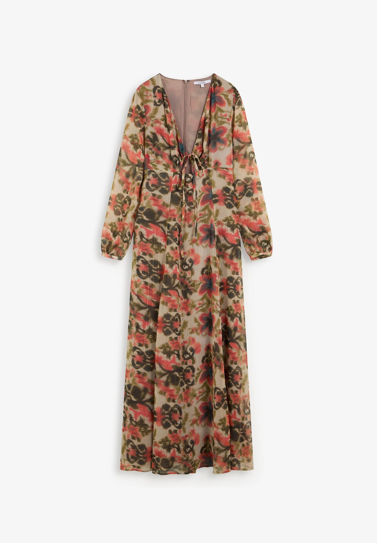 SCRF FLUTTER SLEEVE DRESS