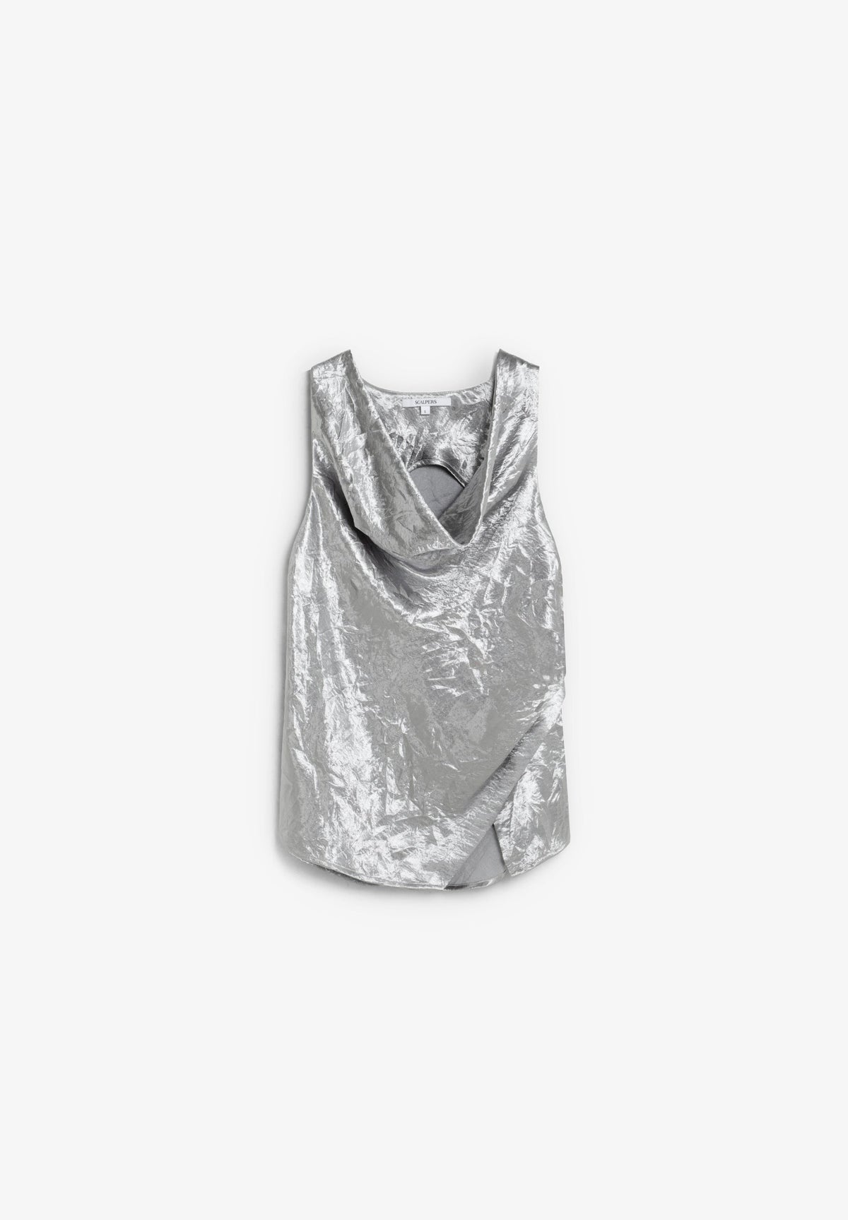 METALLIC DRAPED TOP