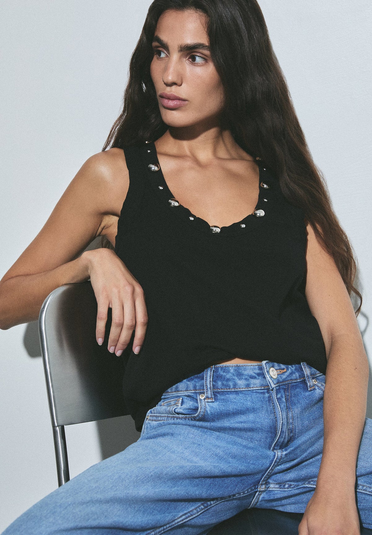 STRAPPY TOP WITH STUDS