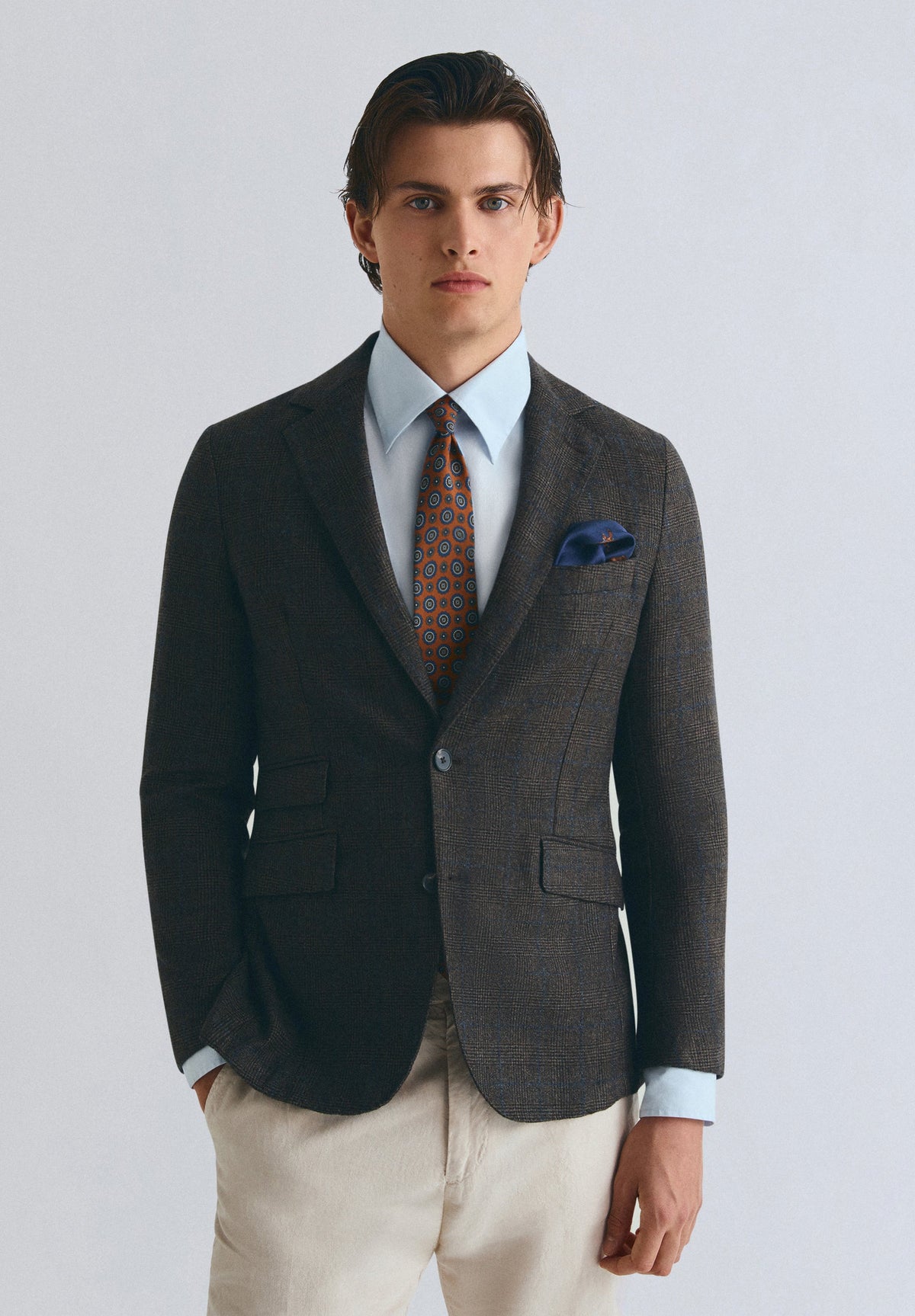 CHECKED WOOL BLAZER
