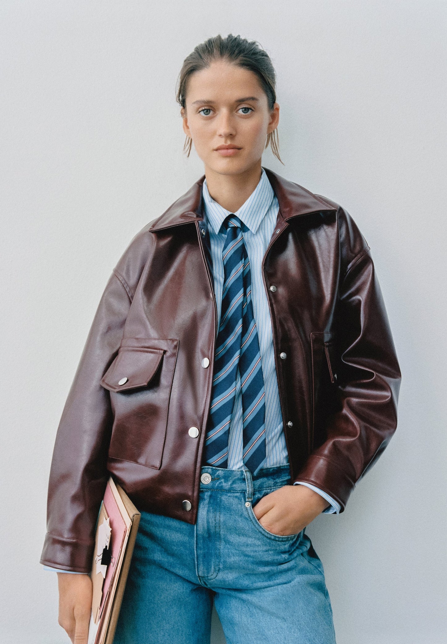JACKET WITH SHIRT COLLAR