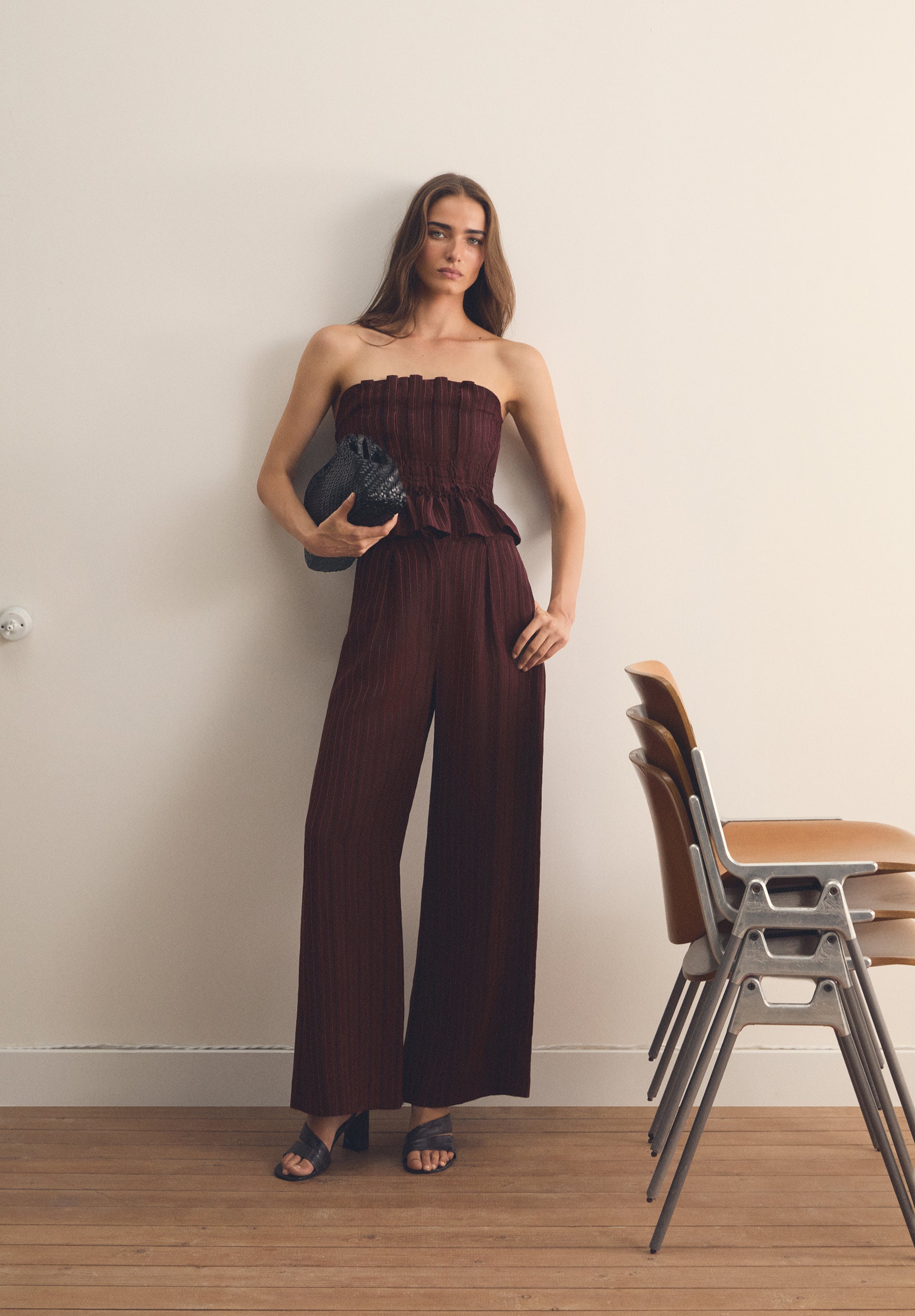 STRAIGHT STRIPED TROUSERS