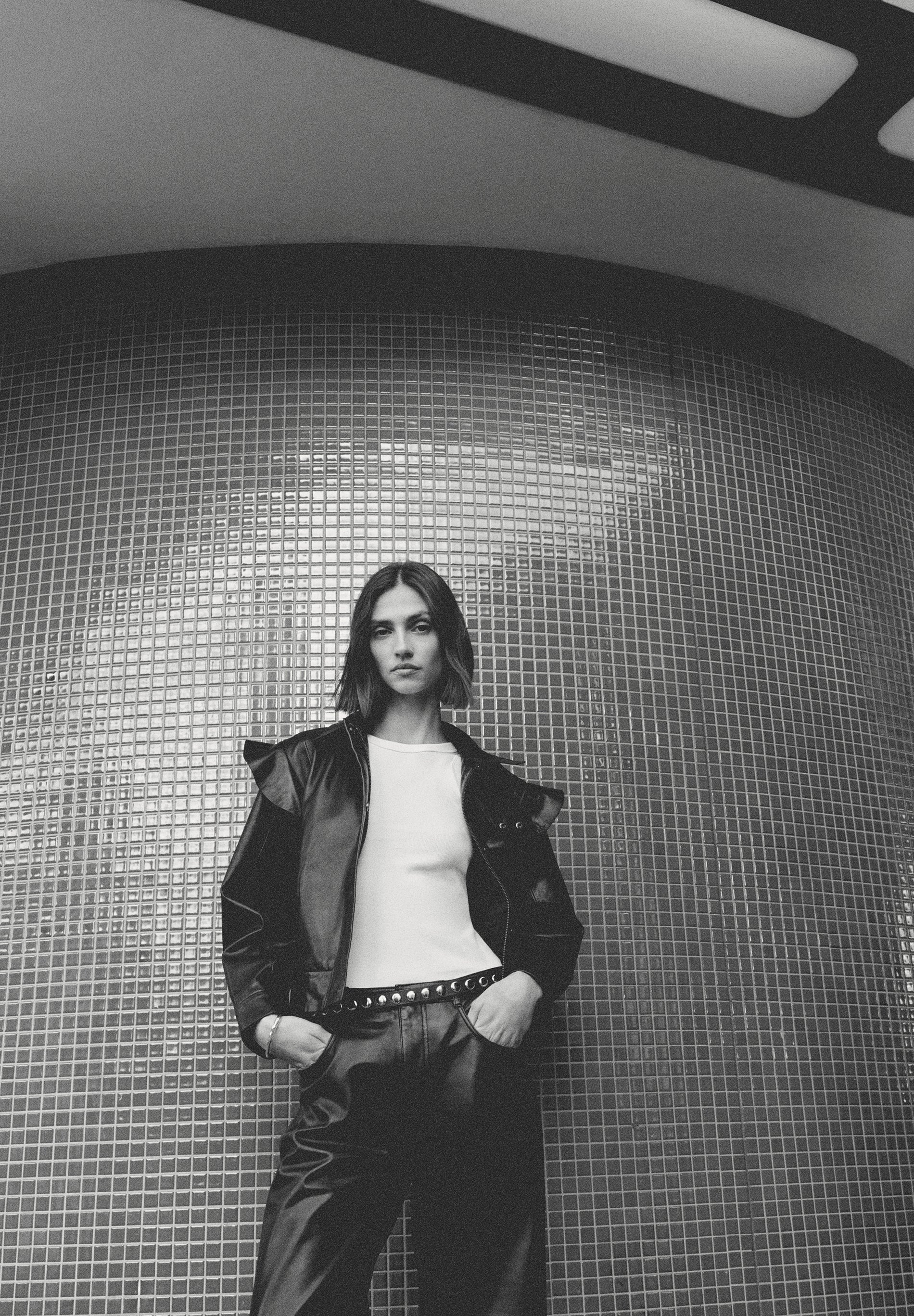 STRAIGHT LEATHER TROUSERS