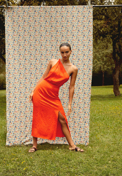 ASYMMETRIC MIDI DRESS