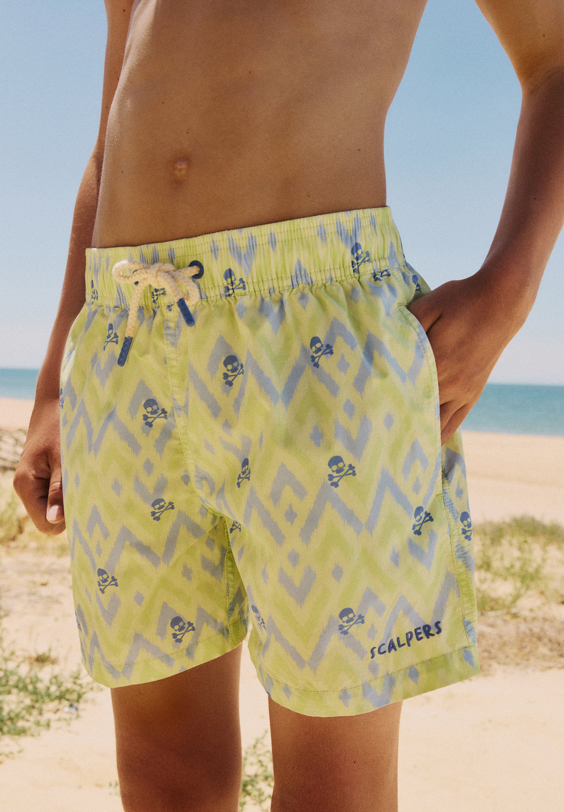 IKAT PRINT SWIMMING TRUNKS