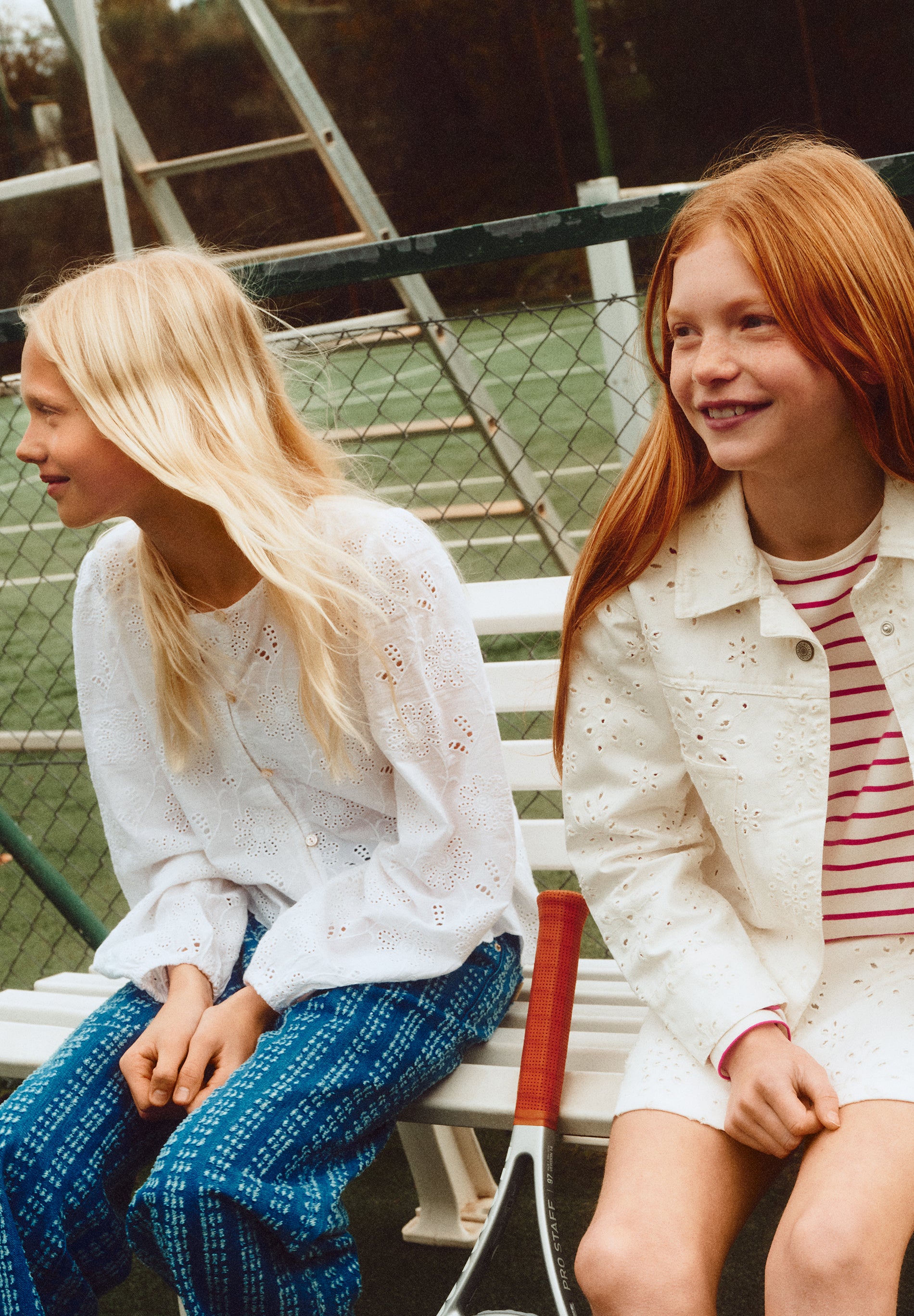 PERFORATED BLOUSE WITH BUTTONS