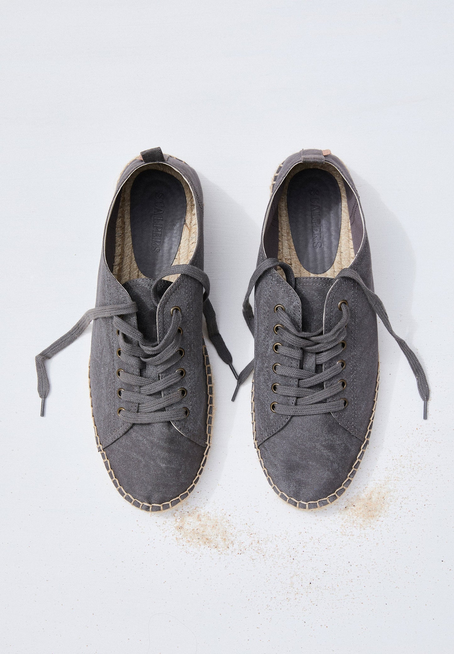 KNIT LACE-UP ESPADRILLES
