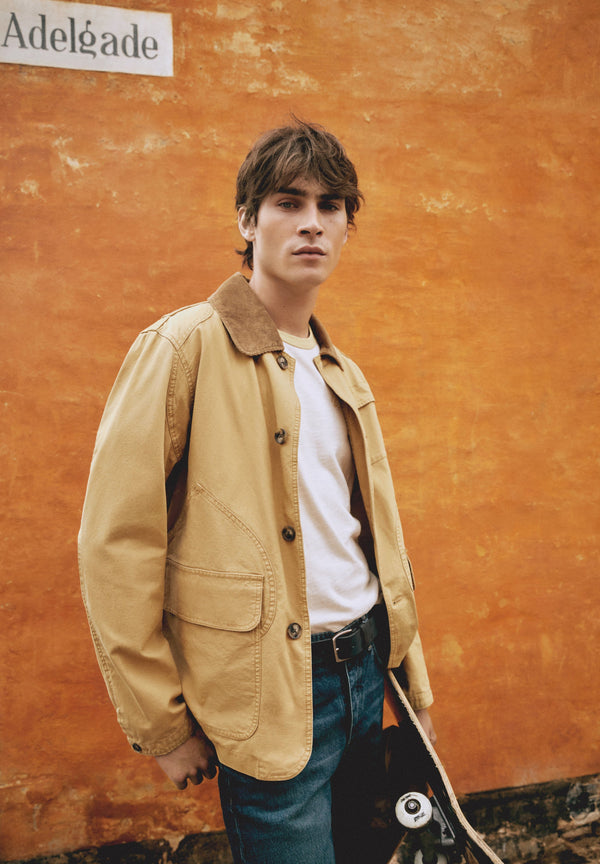 PREMIUM CONTRAST JACKET WITH CORDUROY COLLAR