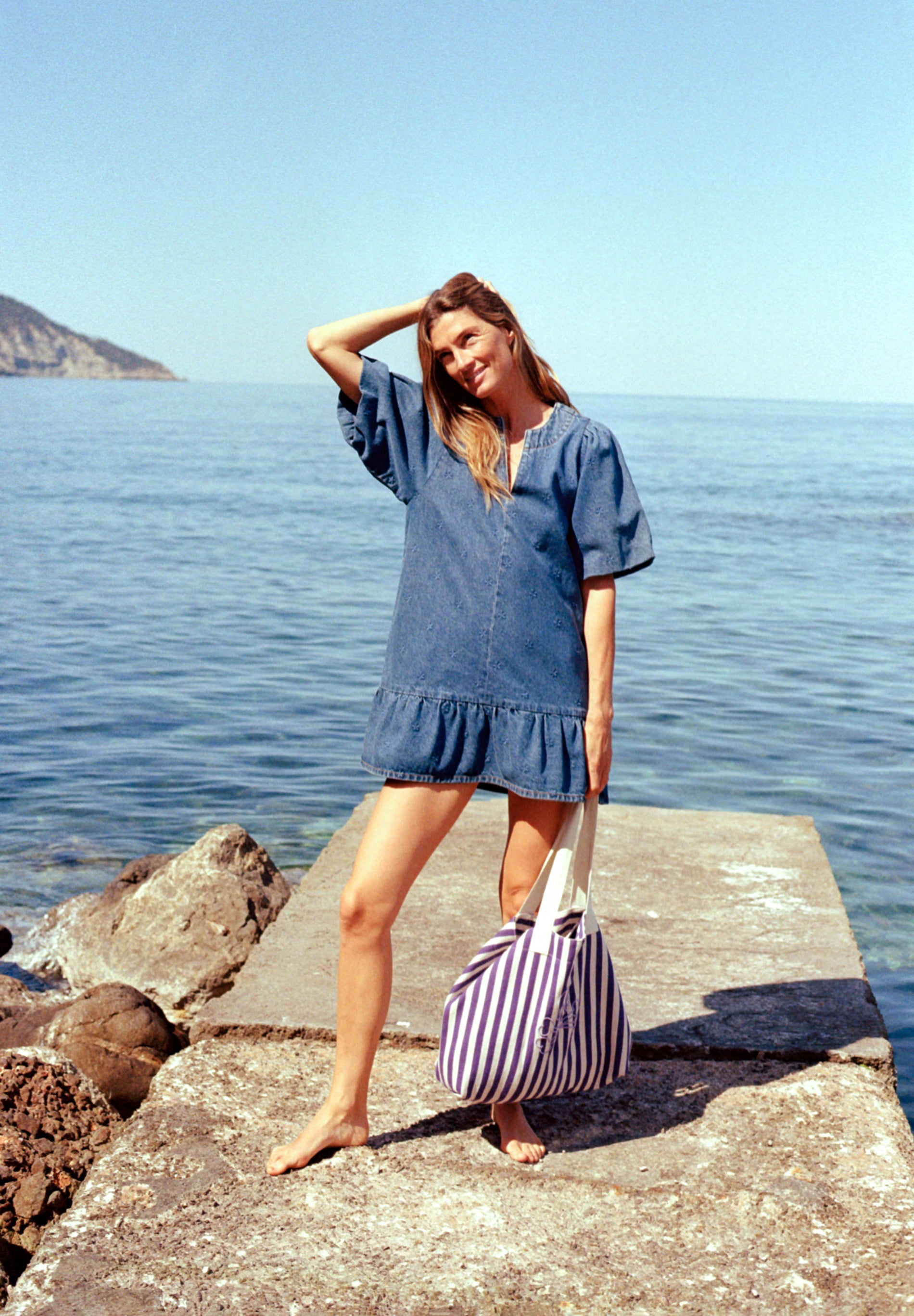 DENIM MINI DRESS