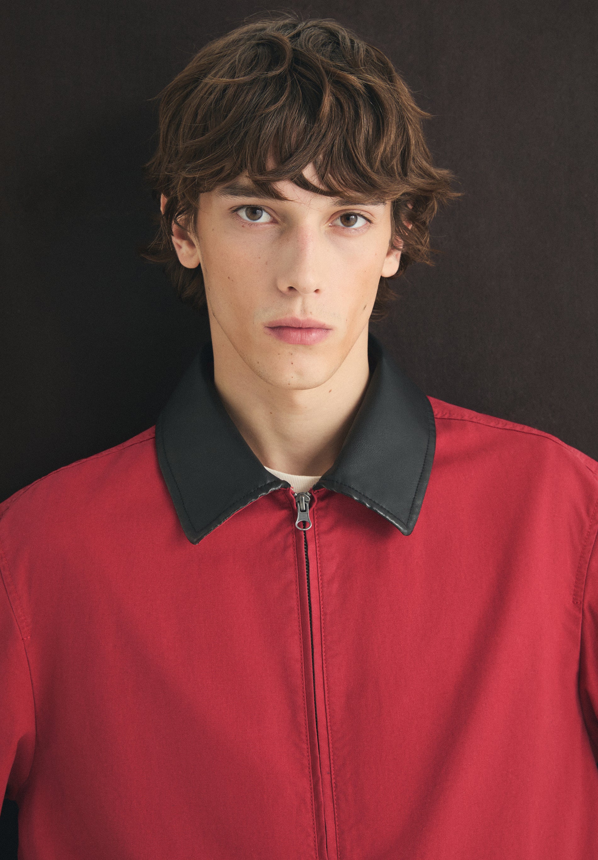 BOMBER JACKET WITH CONTRAST COLLAR