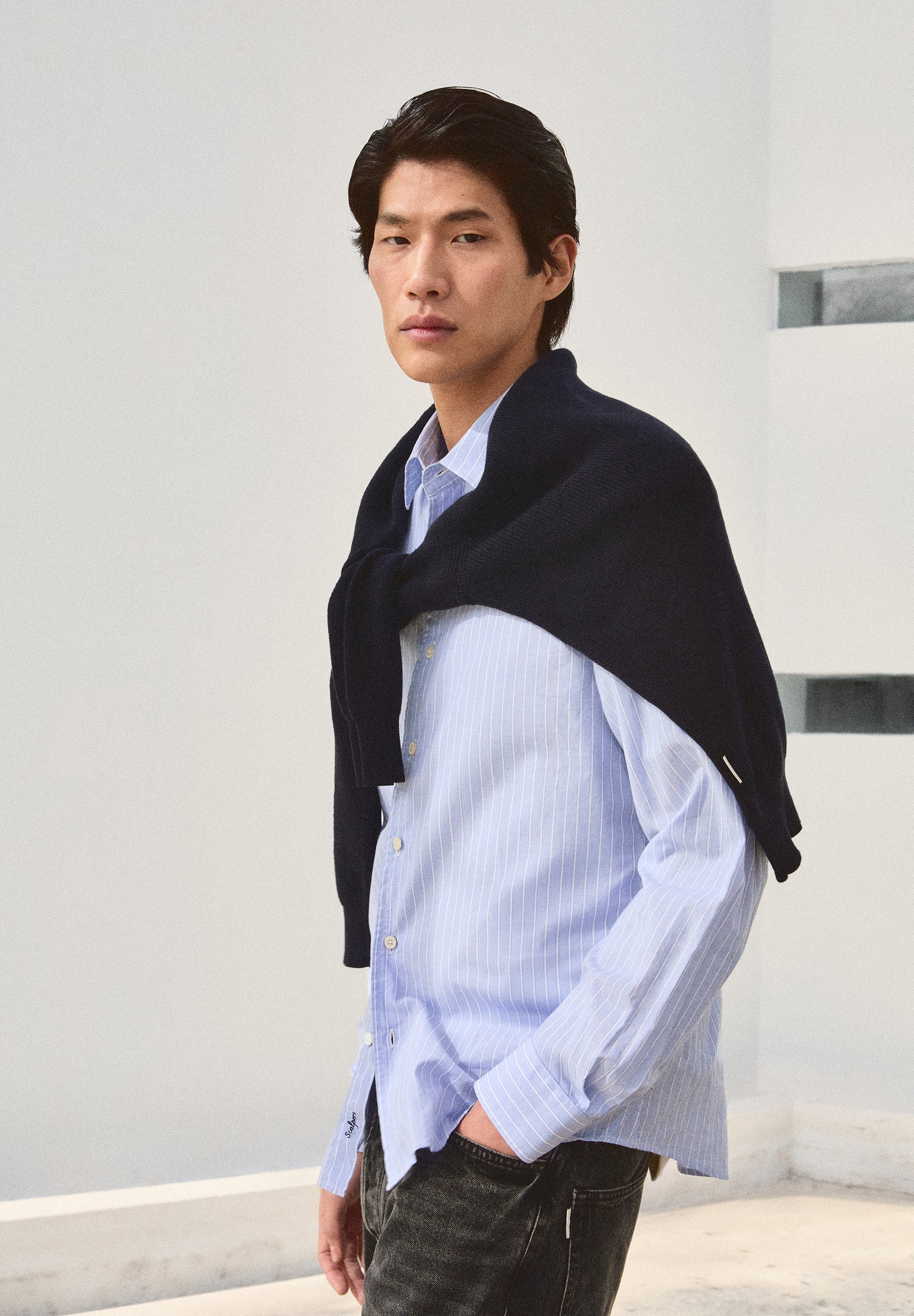 REGULAR FIT STRIPED COTTON SHIRT