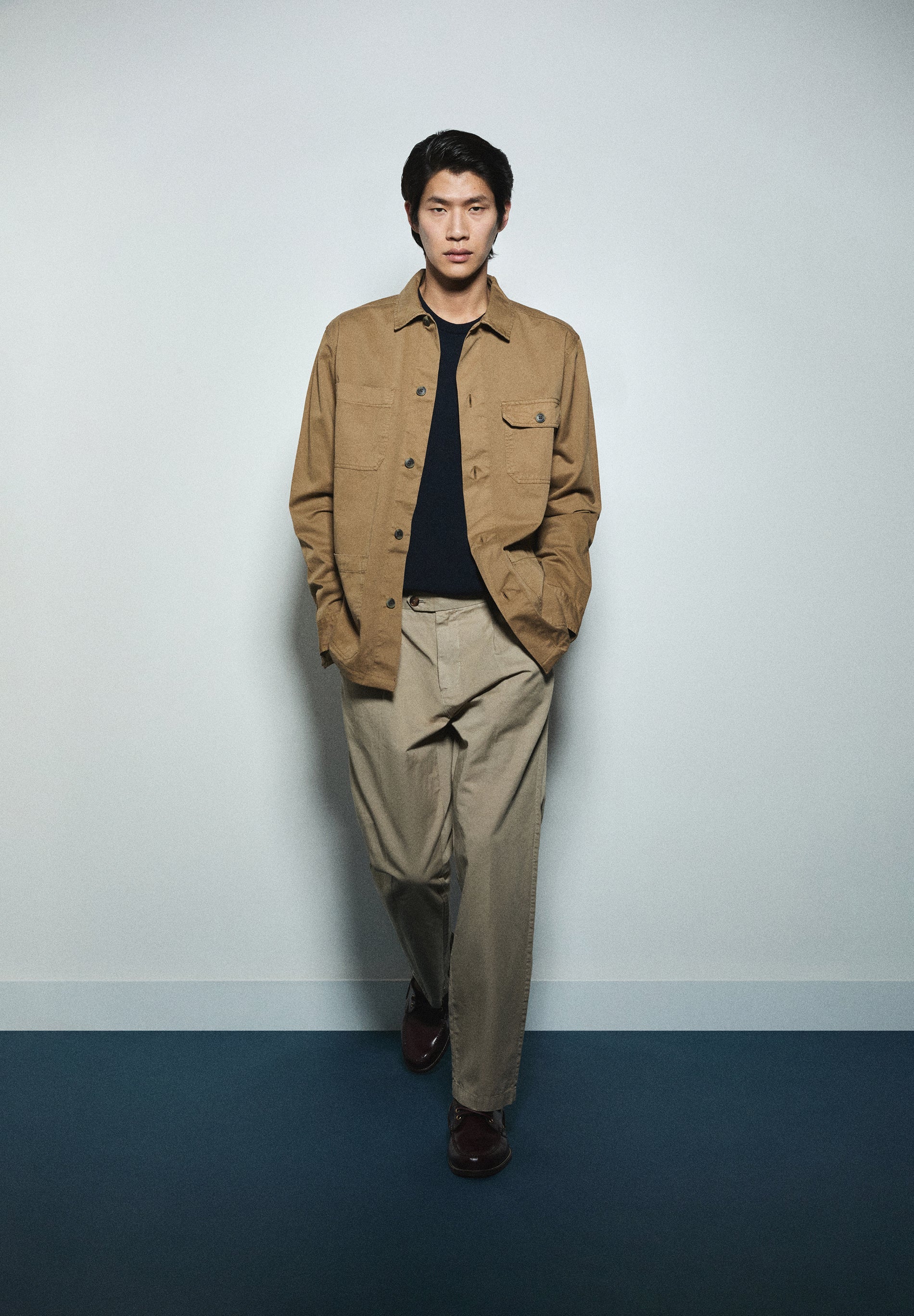 SLIM FIT DARTED TROUSERS