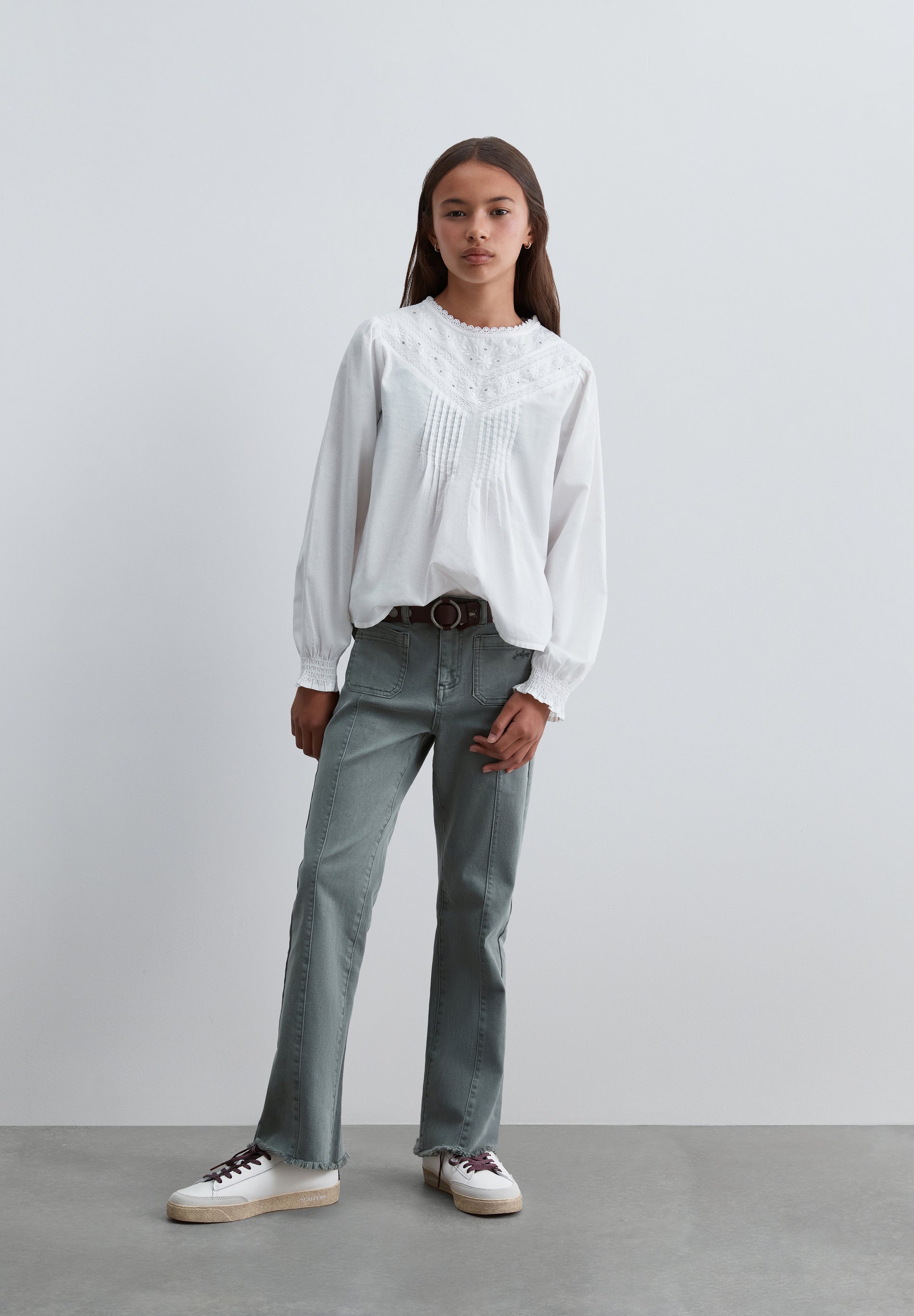 FLARED TROUSERS WITH SEAMS