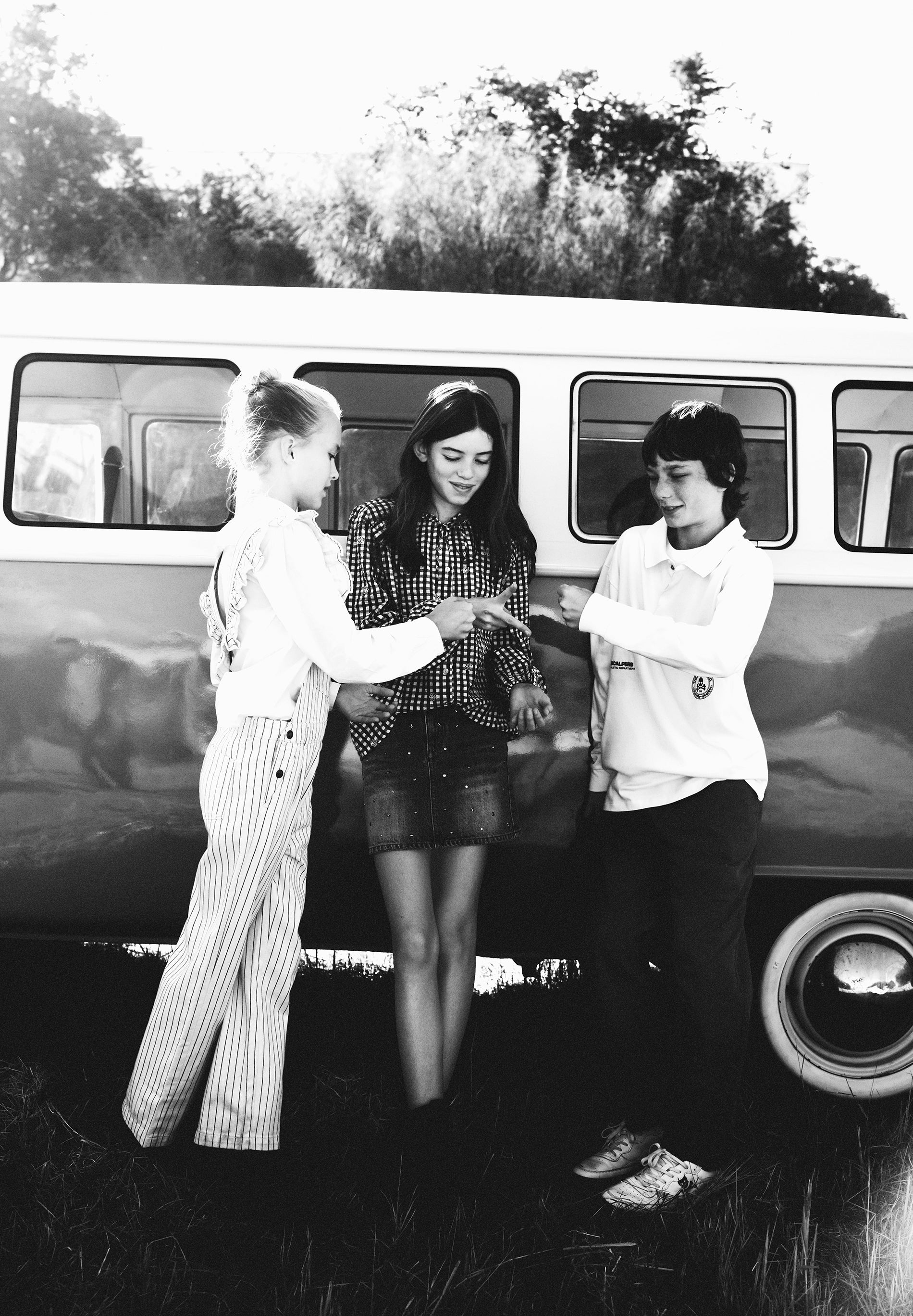 CHECK SHIRT WITH BOW