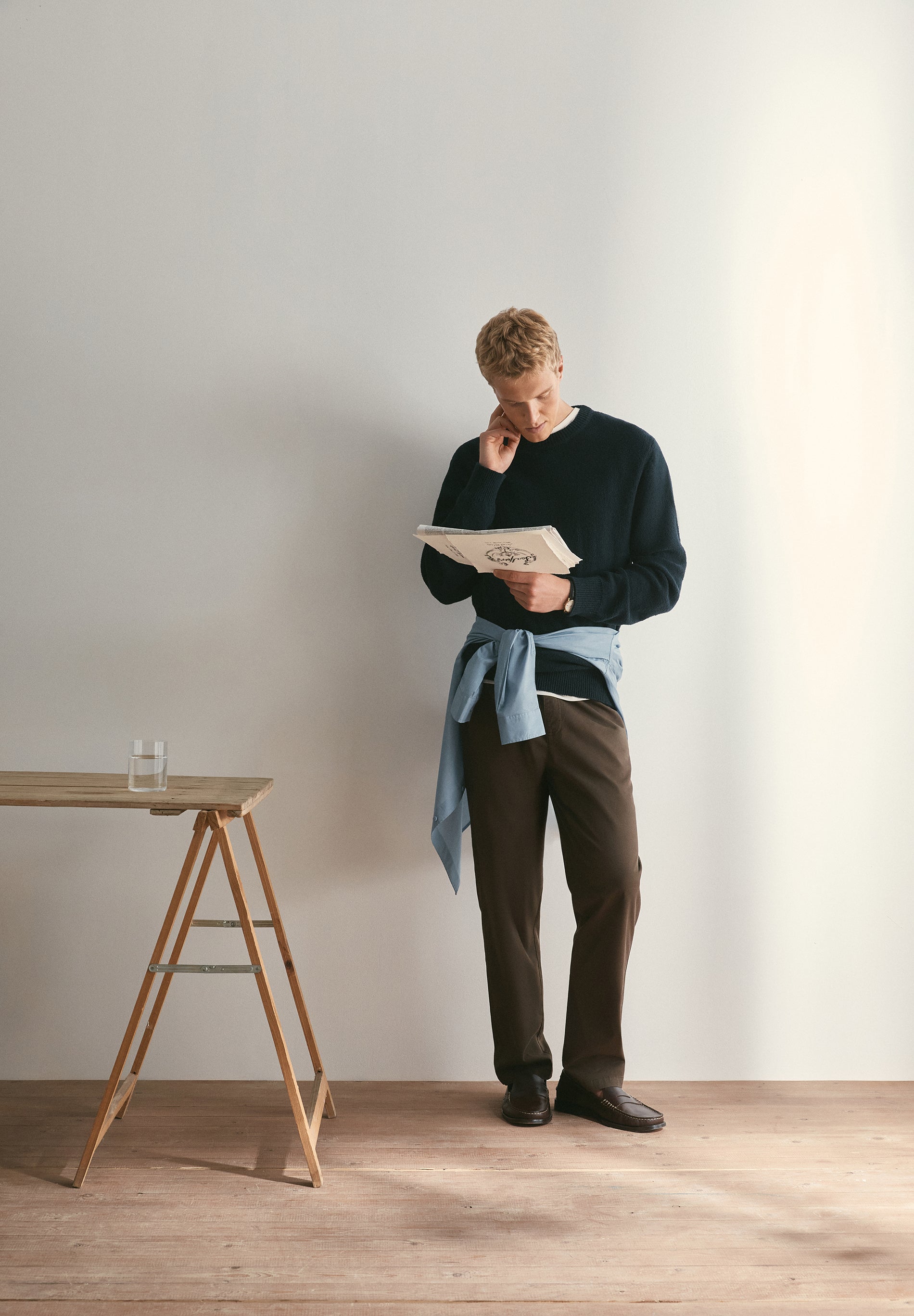 TEXTURED COTTON SWEATER