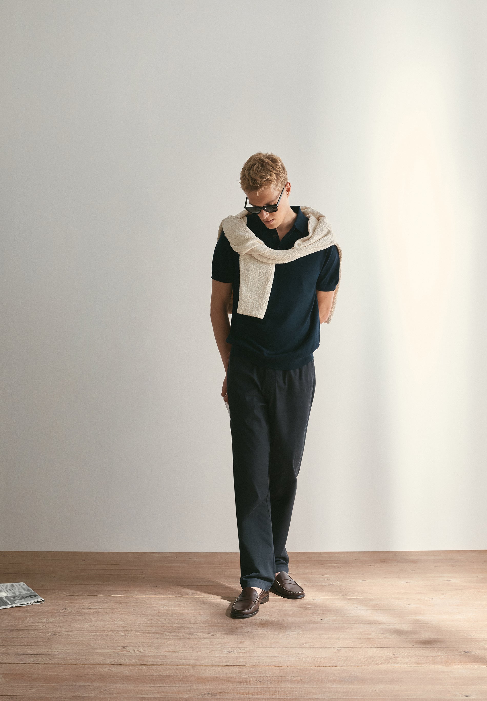 RELAXED FIT DRAWSTRING TROUSERS