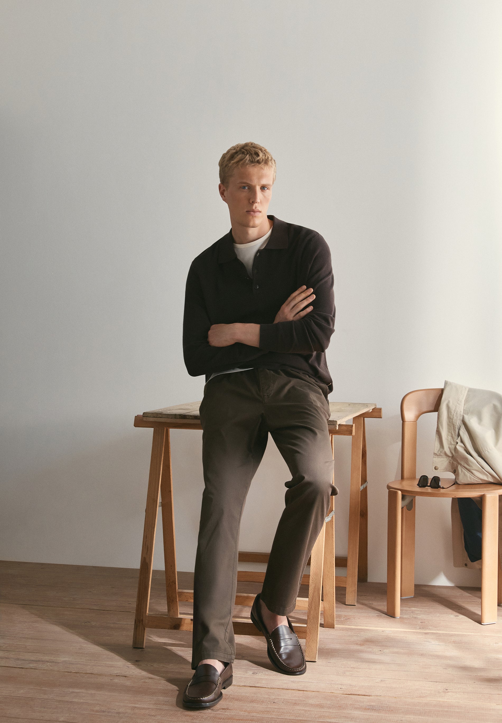 RELAXED FIT DRAWSTRING TROUSERS