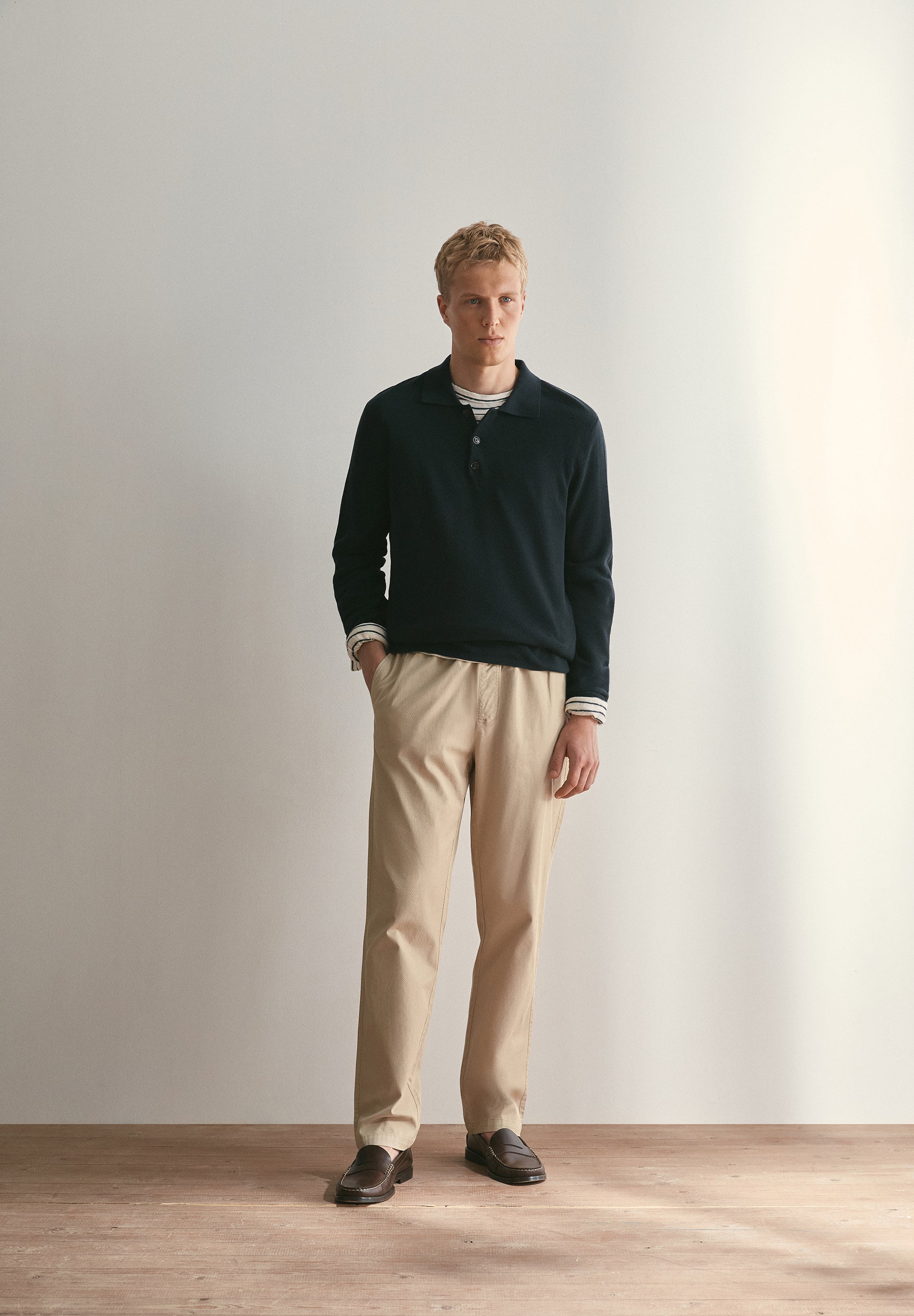 POLO SHIRT COLLAR SWEATER