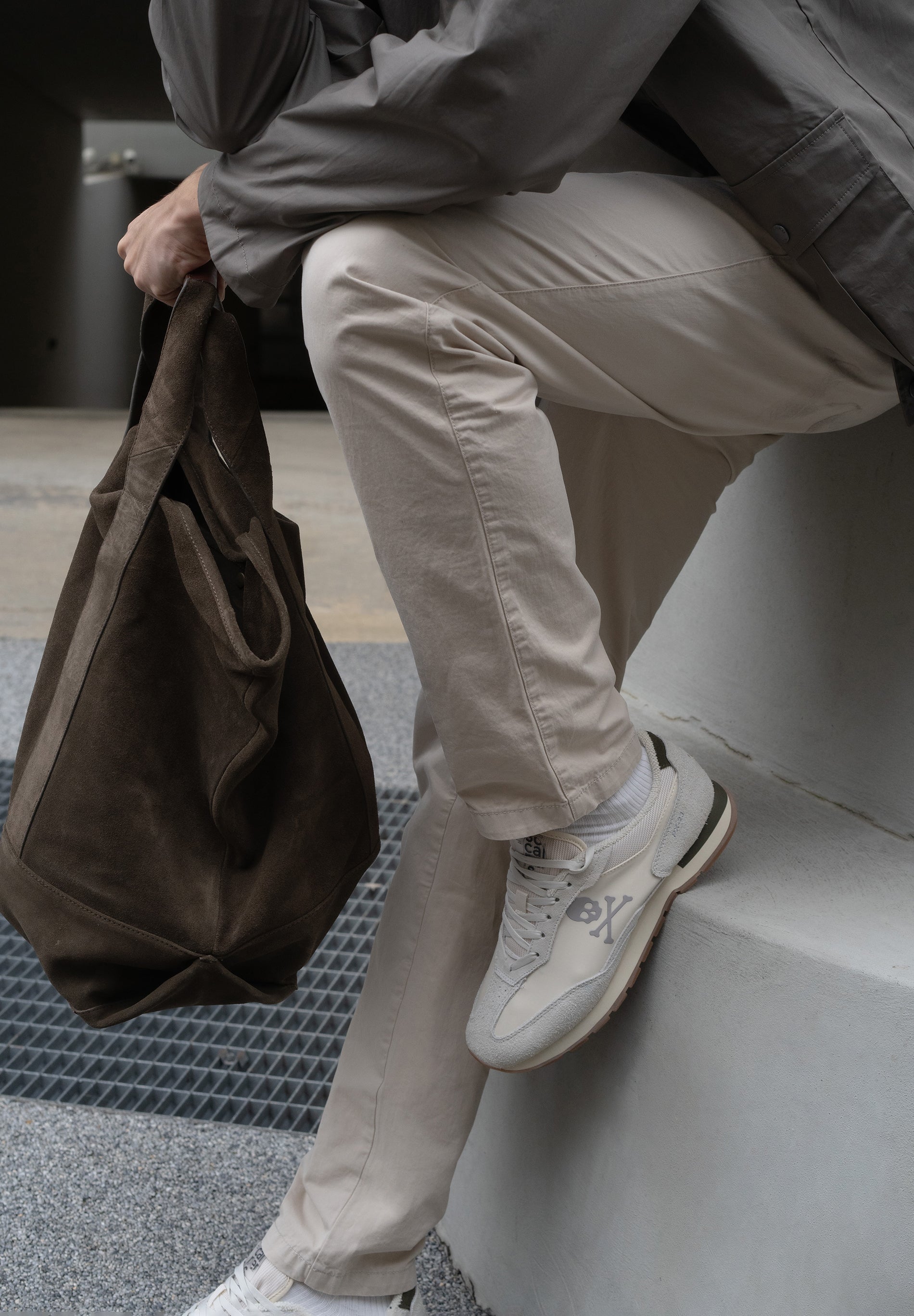 SNEAKERS WITH SUEDE HEEL