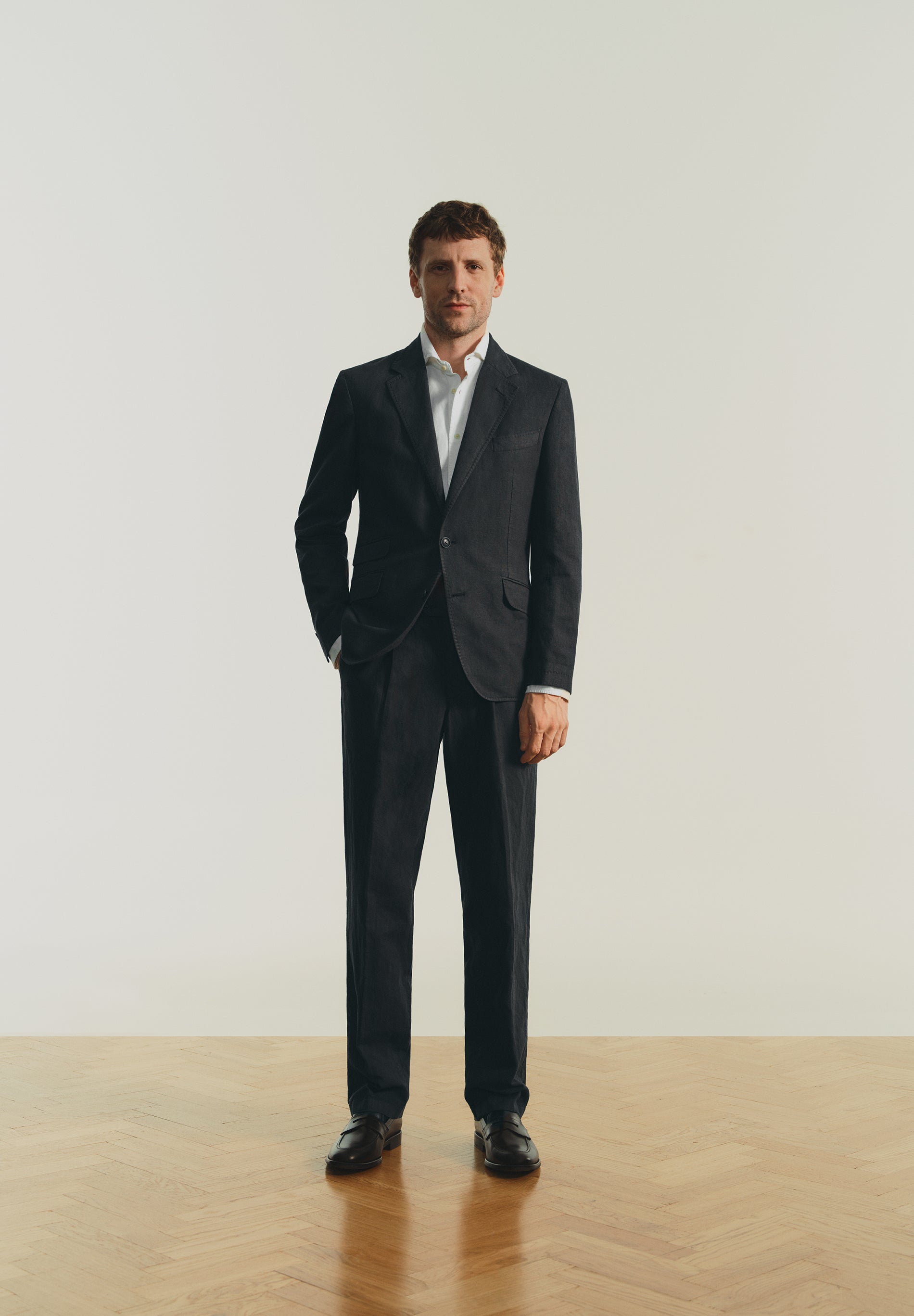 LINEN SUIT TROUSERS