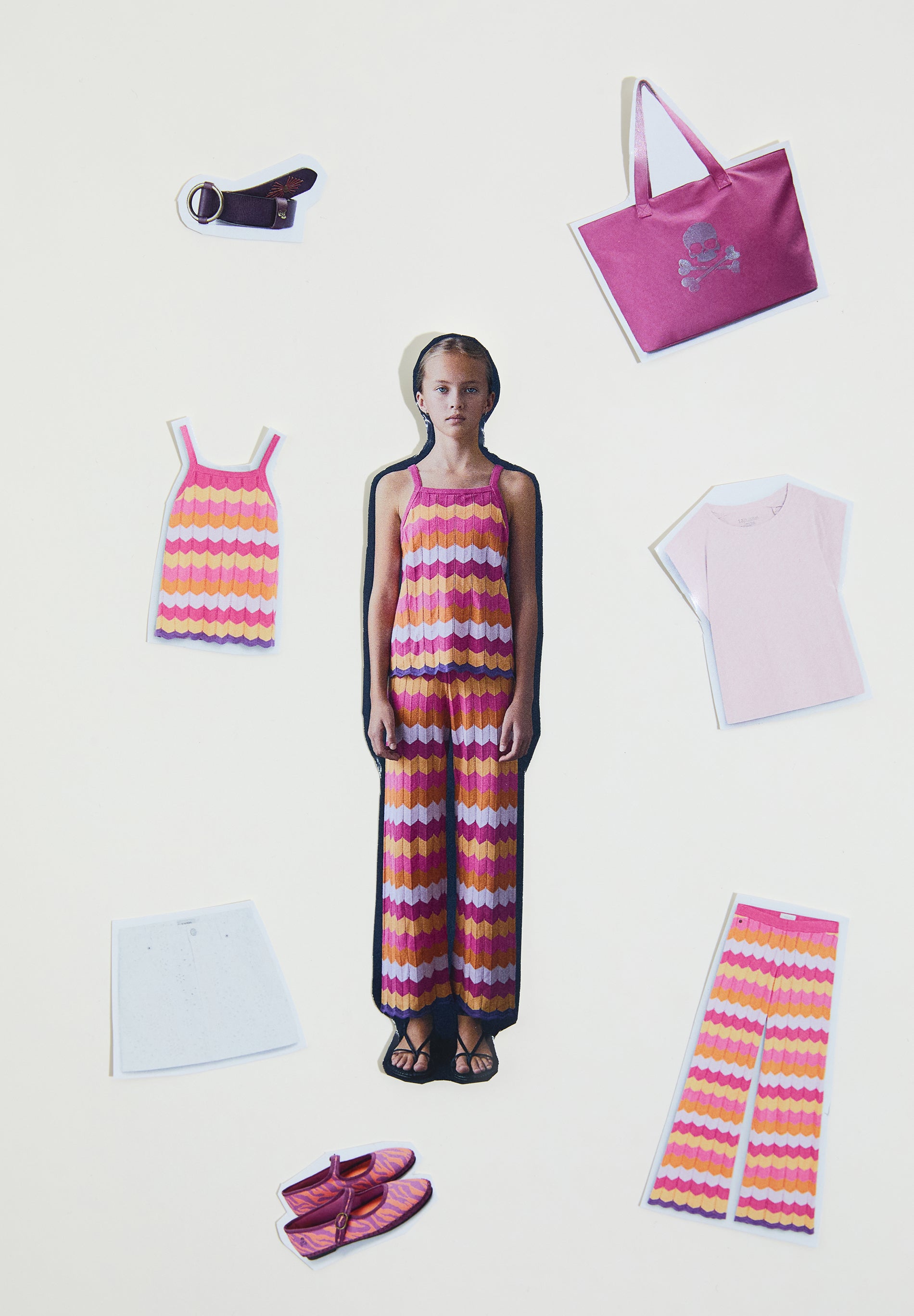 MULTICOLOURED KNIT TROUSERS