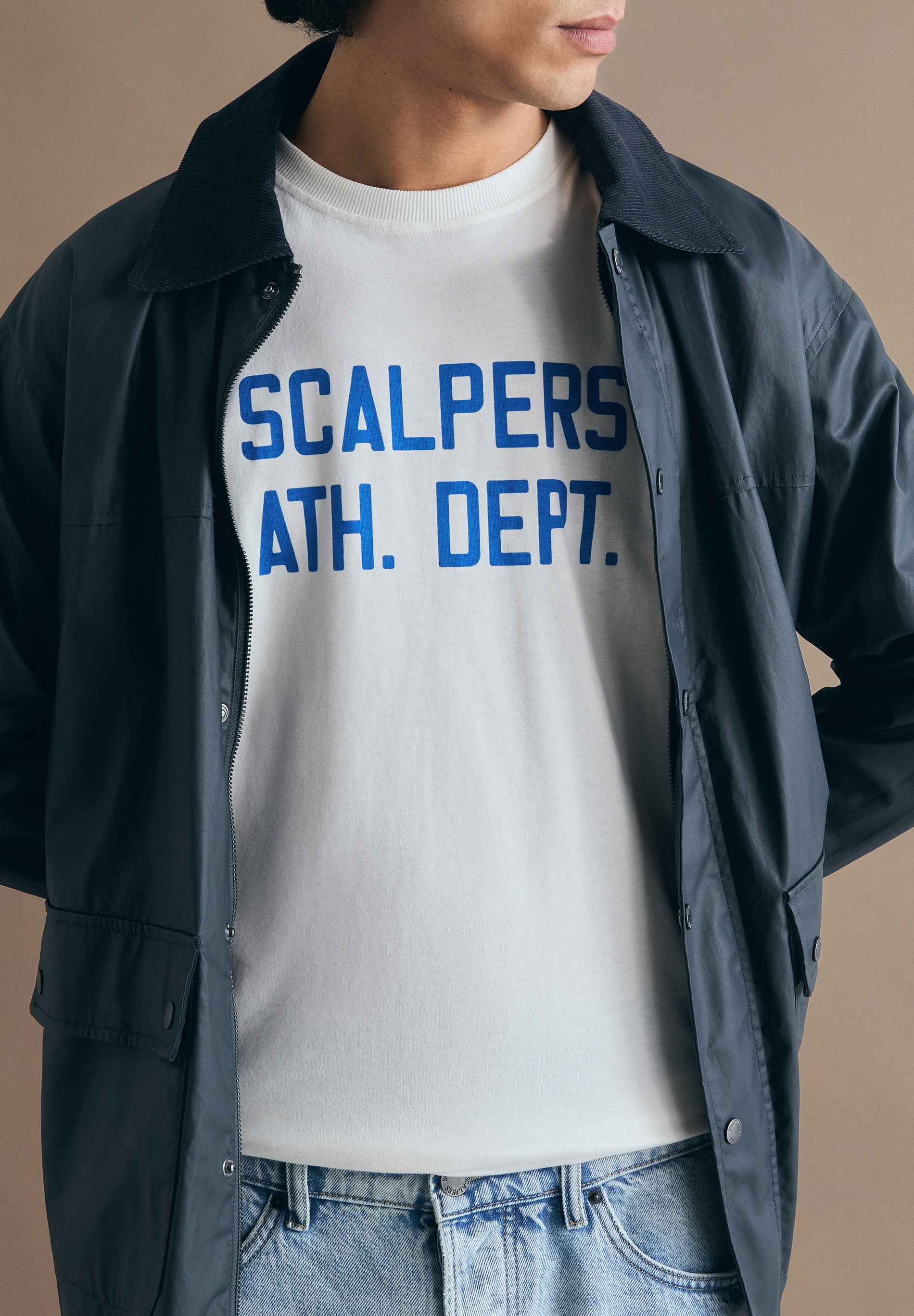 WAXED JACKET WITH SNAP BUTTONS