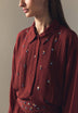 VISCOSE BLOUSE WITH APPLIQUÉ DETAIL