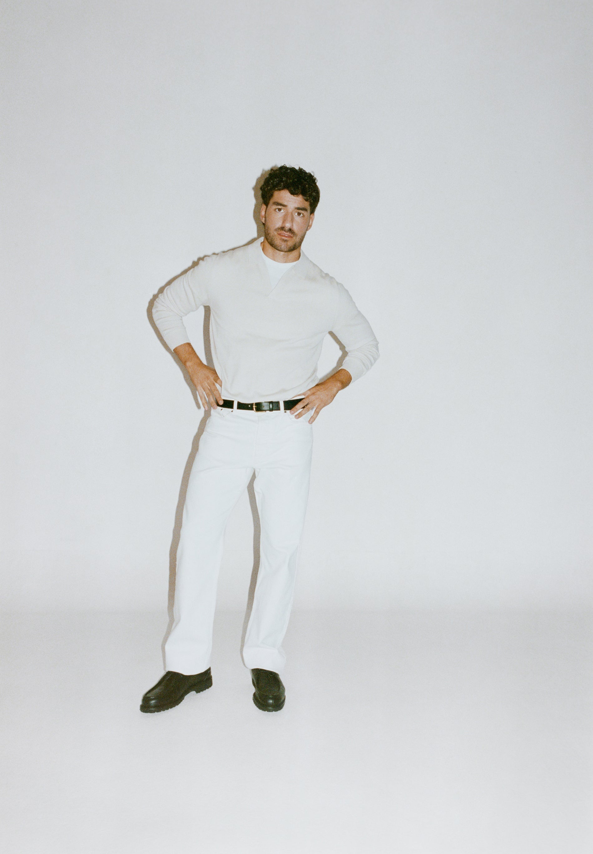 WOOL KNIT POLO SHIRT